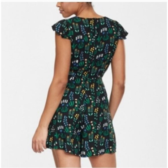 Collectif X ModCloth Titta Greenhouse Floral PlaySuit US 14/UK 18 Ruffled Sleeve - Picture 16 of 16